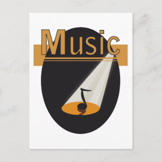 ansichtroog "Music"-ontwerp Briefkaart
