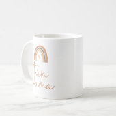 ANSLEY Boho verbrandde Oranje regenboog Twin Mama Koffiemok (Voorkant links)