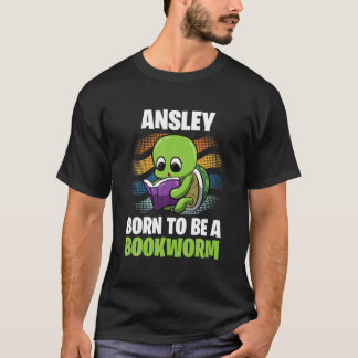 Ansley - geboren als boekworm - speciaal gepersona t-shirt