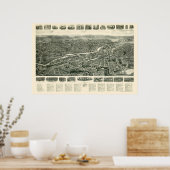 Ansonia, CT Panoramic Map - 1921 Poster (Keuken)