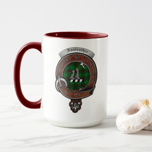 Anstruther Clan Badge Combo 15oz Mug (Avec donut)