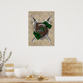 Anstruther Clan Badge Crossed Swords Poster 18x24 (Cuisine)