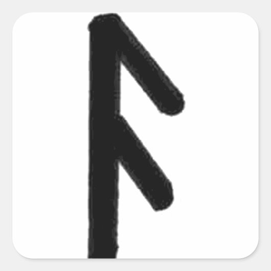 Ansuz Rune Vierkante Sticker (Voorkant)
