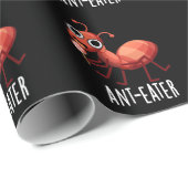 Ant-eater Funny Ant Pun Dark BG Cadeaupapier (Rol Hoek)