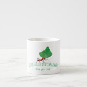 Ant met een groot blad espresso kop (Voorkant)