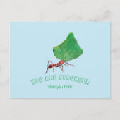 Ant met groot blad - Je bent sterk Briefkaart (Voorkant)