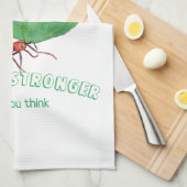 Ant met groot blad - Je bent sterker Theedoek (Quarter Fold)
