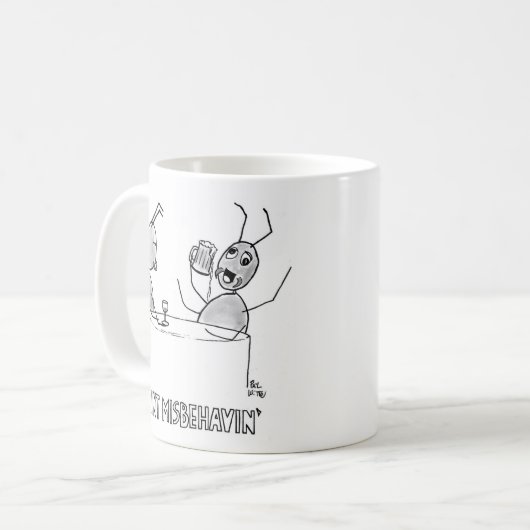 Ant Misbehavin' coffee mok (Voorkant links)