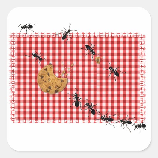 Ant Picnic Vierkante Sticker (Voorkant)