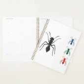 Ant Silhouettes Insecten Zwart Blauw Groen Rood Planner (Display)