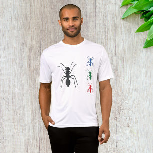 Ant Silhouettes Insecten Zwart Blauw Groen Rood T-shirt