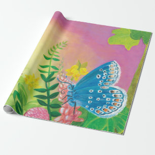 Ant, slak en Chapmans blauwe vlinder Cadeaupapier