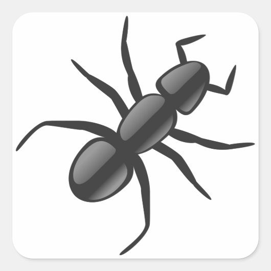 Ant Vierkante Sticker (Voorkant)
