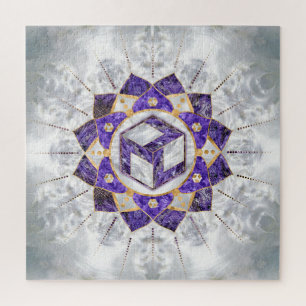 Antahkarana in Lotus Mandala-Amethyst en Pearl Legpuzzel