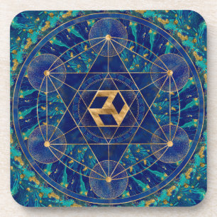 Antahkarana in Sacred Geometry Ornament Bier Onderzetter
