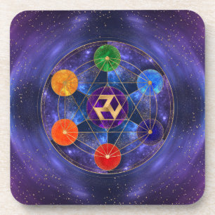 Antahkarana in Sacred Geometry Ornament - Nebula Bier Onderzetter