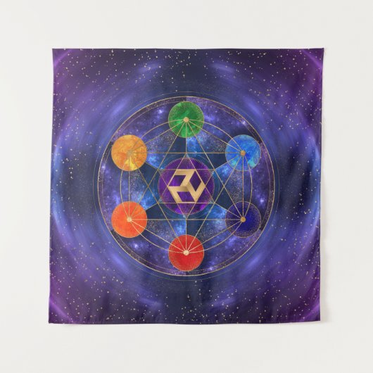 Antahkarana in Sacred Geometry Ornament - Nebula Wandkleed (Voorkant)