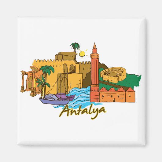 Antalya Turkey Magneet (Voorkant)