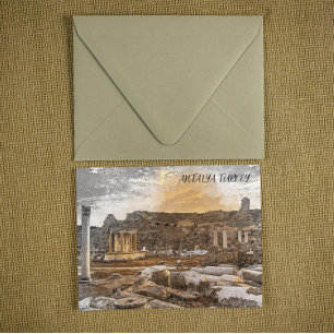 Antalya Turkije Oude reizen Briefkaart