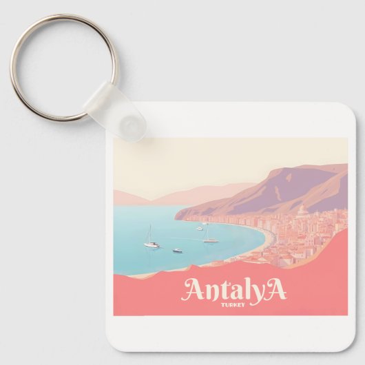 Antalya Turkije Pastelreizen Sleutelhanger (Voorkant)