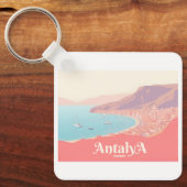 Antalya Turkije Pastelreizen Sleutelhanger (Voorkant)