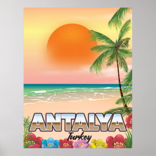 Antalya Turkije strand reisposter Poster