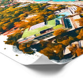 Antalya Turkije Waterverf illustratie Poster (Hoek)