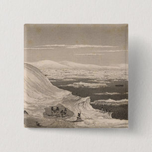 Antarctica 2 vierkante button 5,1 cm