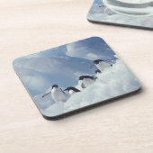 Antarctica. Adelie pinguins Bier Onderzetter (Linkerzijde)