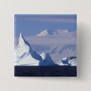 Antarctica, Boothe Island, Middagzon Vierkante Button 5,1 Cm