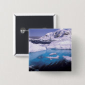 Antarctica. Expedition through icescape 2 Vierkante Button 5,1 Cm (Voorkant /achterkant)