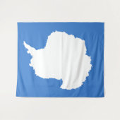 Antarctica Flag Wandkleed (Voorkant (horizontaal))