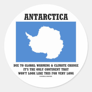 Antarctica Global Warming Climate Change Continent Ronde Sticker