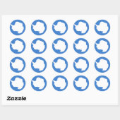 Antarctica Hoogwaardige vlag Ronde Sticker (Vel)