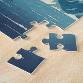 Antarctica IJsberg en schip Retro Reizen Poster Legpuzzel (Zijkant)