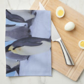 Antarctica, keizerspinguïns theedoek (Quarter Fold)