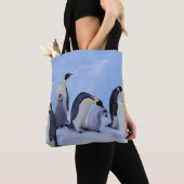 Antarctica, keizerspinguïns tote bag (Dichtbij)