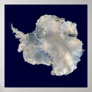 Antarctica (NASA Blue Marble Imagery) Poster