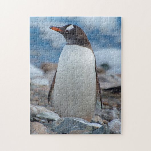 Antarctica. Neko Harbour. Gentoo Penguin Legpuzzel (Verticaal)