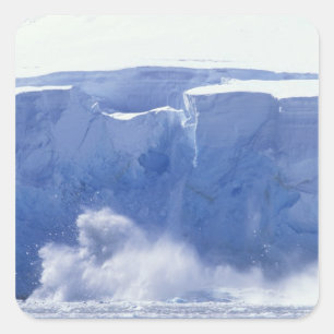 Antarctica, Paradise Bay, Massale golfvormen Vierkante Sticker