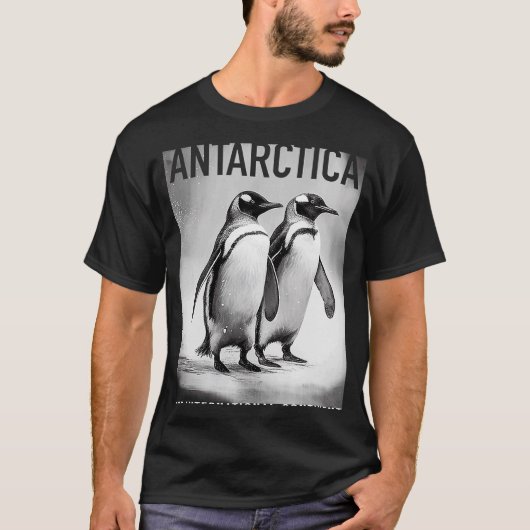 Antarctica pinguins het internationale continent t-shirt (Voorkant)