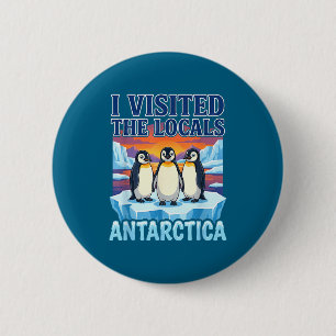 Antarctica Reis Souvenir Pinguïn Expeditie Ronde Button 5,7 Cm