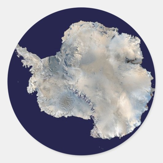 Antarctica Ronde Sticker (Voorkant)