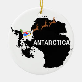 Antarctica Round Kerstversiering Keramisch Ornament