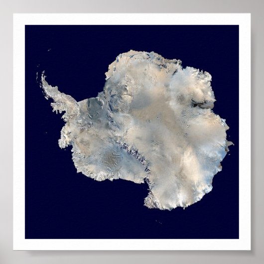 Antarctica Satellite Afbeelding Poster (Voorkant)