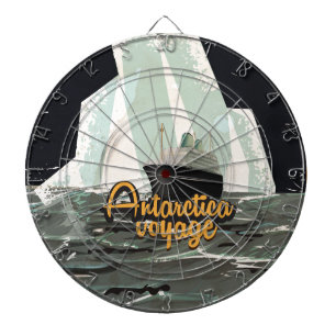 Antarctica vintage reisposter dartbord