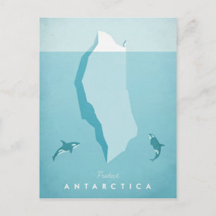 Antarctica Vintage Travel Poster - Art Briefkaart