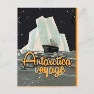 Antarctica Vintage Travel poster Briefkaart