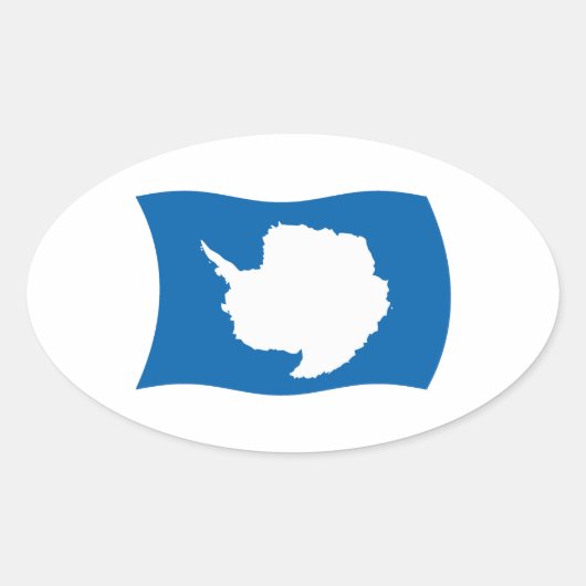 Antarctica Vlag Sticker (Voorkant)