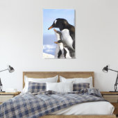 Antarctisch schiereiland, Neko Harbour, Gentoo Canvas Afdruk (Insitu (Slaapkamer))